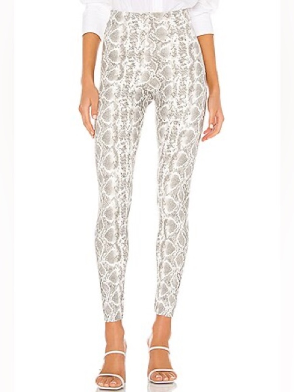 Revolve Commando Faux Leather Animal Leggings in White Snake M